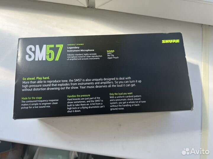 Микрофон проводной Shure SM57-LCE, темно-серый