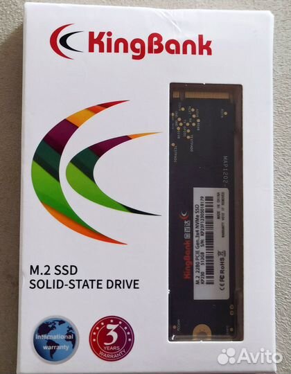 Диск SSD M.2 2280 NVMe 512Gb Kingbank KP230 новый