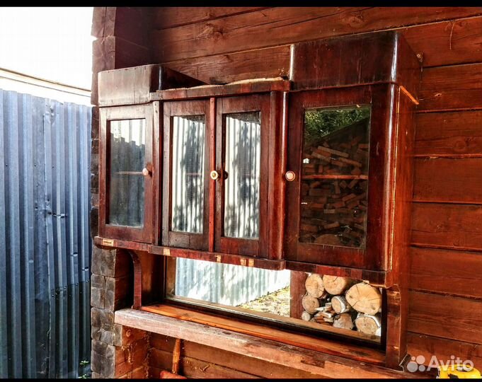 Навесная полка деревянная антиквариат