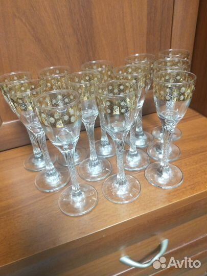 Фужеры хрустальные СССР для вина 10 штук