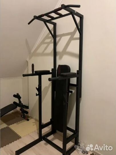 Универсальный турник скамья стойка для жима чёрный