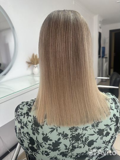 Кератиновое выпрямление волос