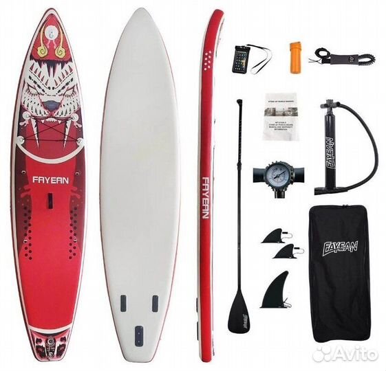 Сап доска Sup board Tiger Red 11.5 комплект