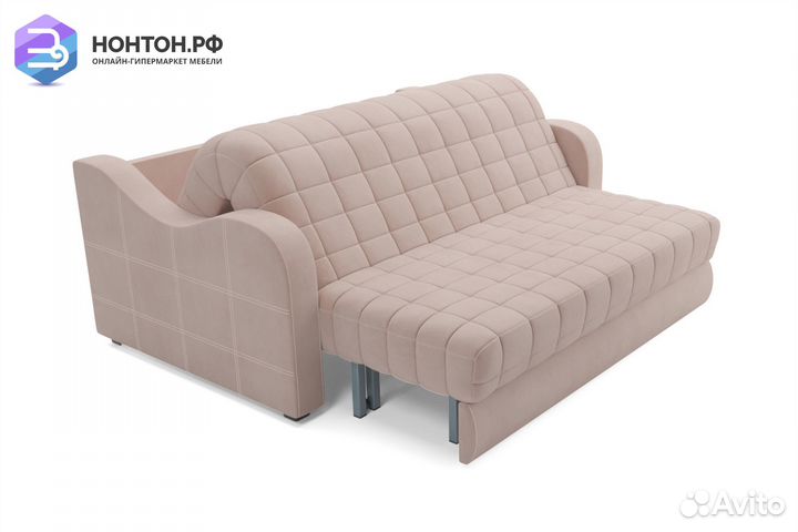 Диван аккордеон Барон №4 микровельвет бежевый