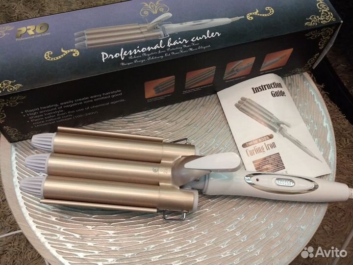Плойка для завивки волос трехволновая новая