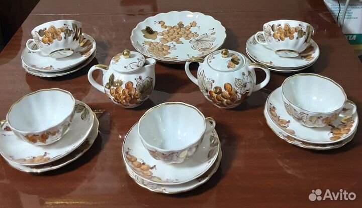 Чайный набор лфз на 5 персон. Золотая осень