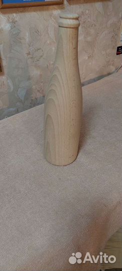 Макет бутылки Шампанского из натурального дерева