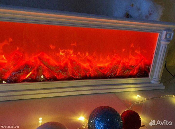 Декоративный камин настольный белый