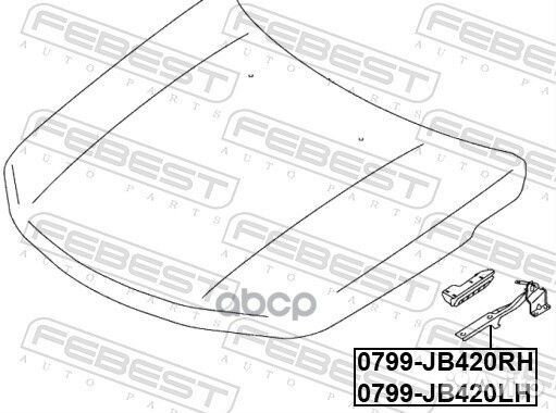Петля капота левая 0799-JB420LH Febest