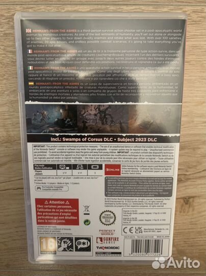 Игра для nintendo switch Remnant from the ashes