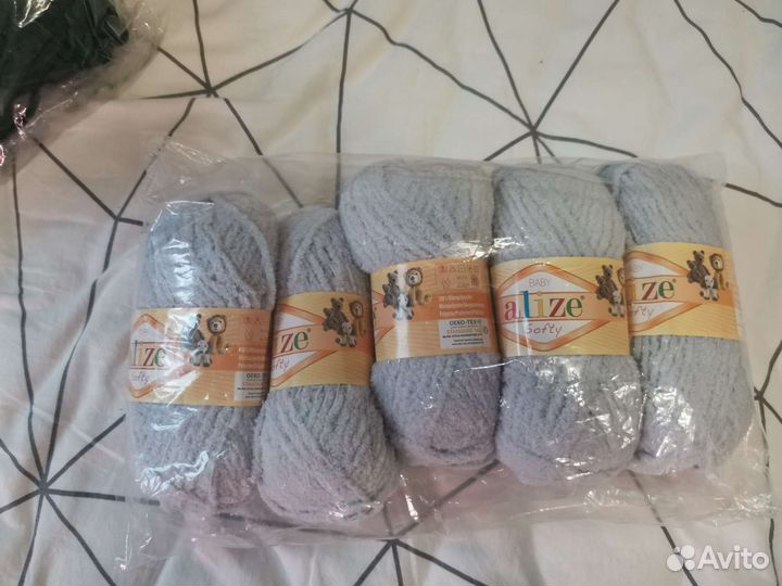 Пряжа плюшевая