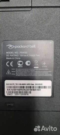 Ноутбук Packard Bell A6-3420m