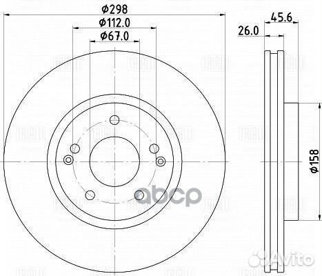 Диск торм. для а/м SsangYong Actyon (10) перед