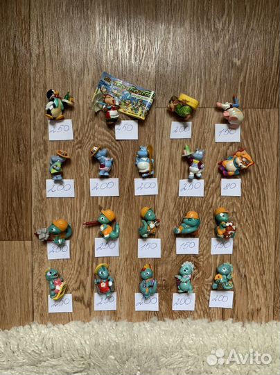 Киндеры 90-х поштучно, лягушки, бегемоты фитнес