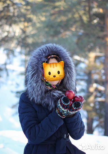 Пуховик зимний женский с натуральным мехом