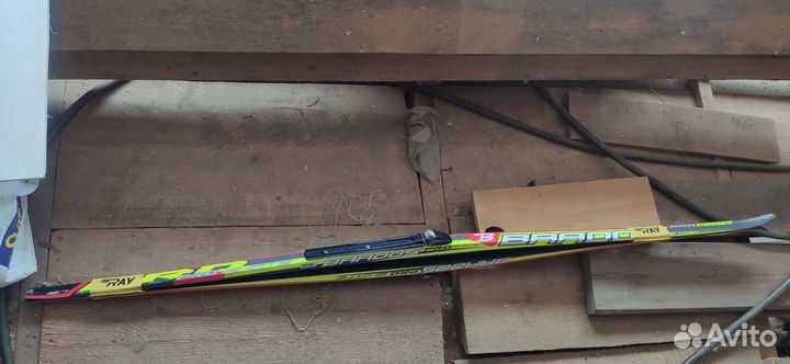 Лыжи беговые, палки и ботинки
