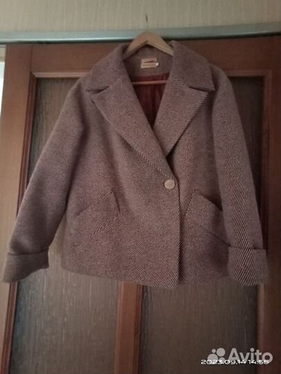 Драповое полупальто