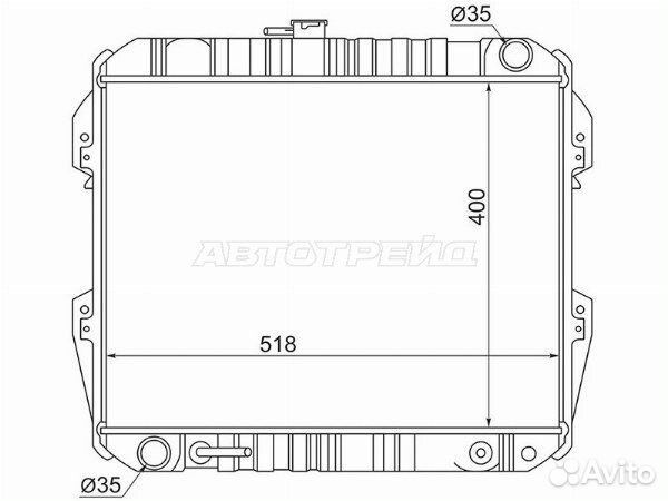 Радиатор toyota 4runner, toyota hilux, toyota hilux surf, toyota hilux vigo, toyota hilux/surf N13 8