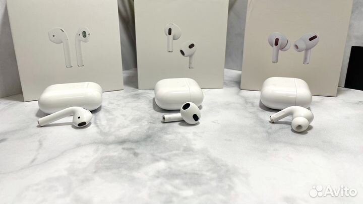 Airpods 2/3/pro/pro 2 (гарантия+доставка)