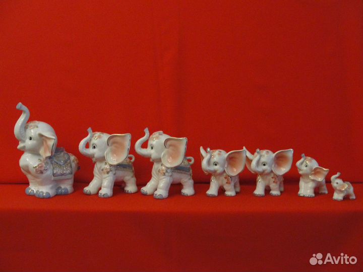 Фарфоровые слоны новые