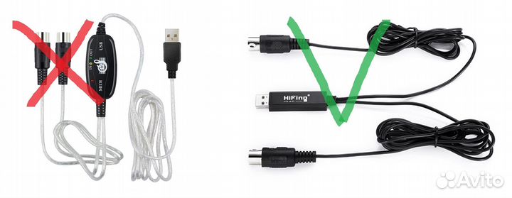 Миди-адаптер USB-midi кабель для синтезатора