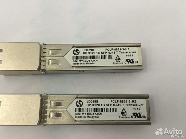 Трансивер HP JD089B X120 1G SFP RJ45 T fclf-8521-3