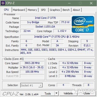 Gigabyte Z77, intel i7 3770