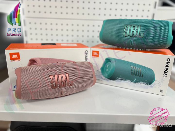 Портативная блютуз колонка JBL Charge 5 розовая