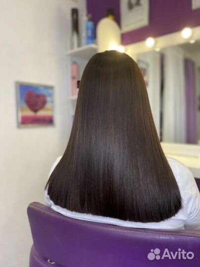 Кератиновое выпрямление волос,полировка волос