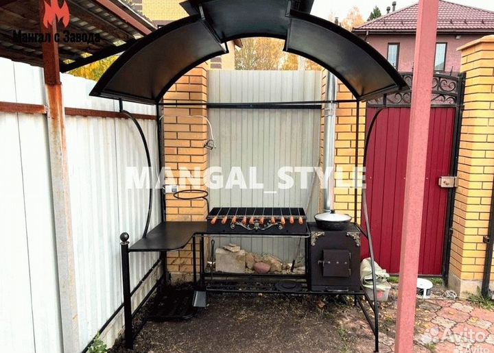 Мангал с крышей