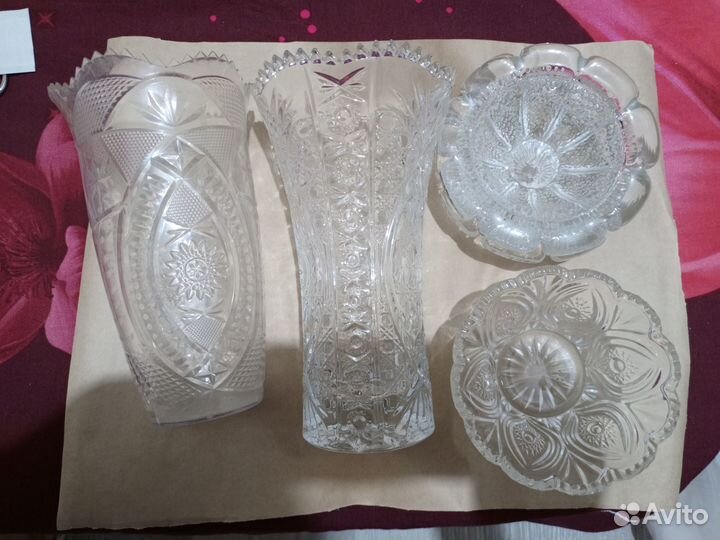 Ваза, вазочки, рюмки, лафитники