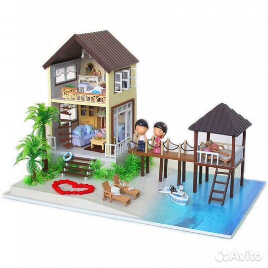 Интерьерный домик«Отдых на Мальдивах»,3этажа,новый