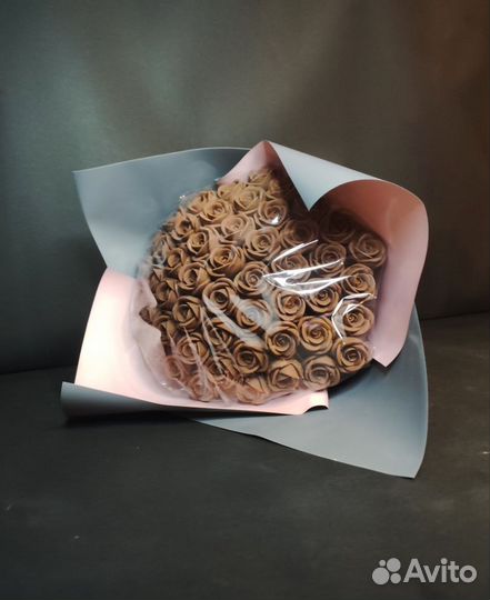 Розы из Молочного Шоколада - 51 шт в Букете