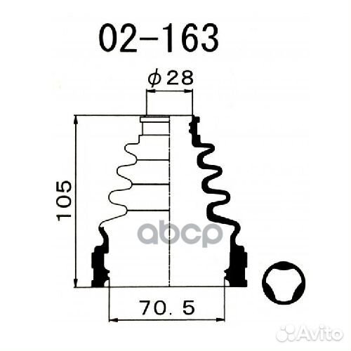 Пыльник шруса AZT240,ACU20,ACM2# IN FB-2188 02