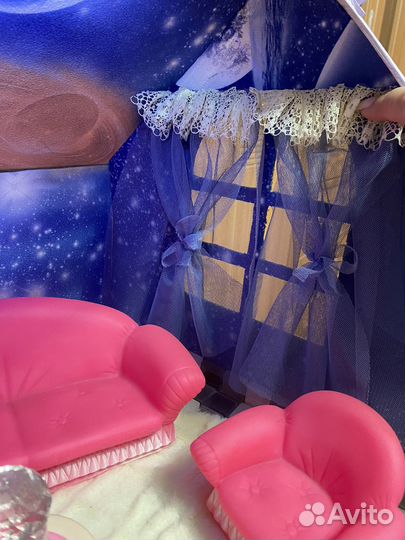 Шторы для кукольного дома barbie