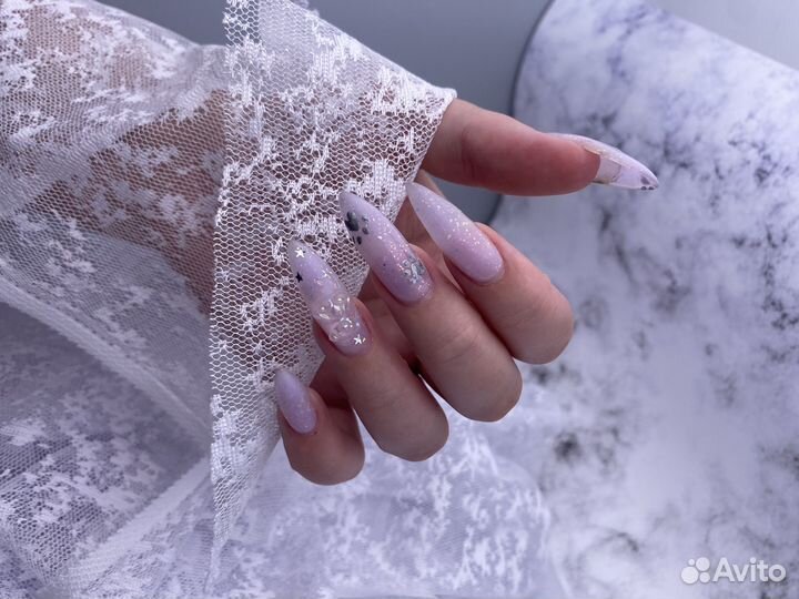 Маниюкр гель лак наращивание
