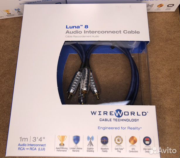 Кабель межблочный Wire World Luna 8 RCA-RCA 1.5m