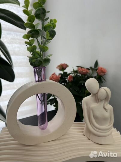 Декор из гипса/подсвечники 3 шт