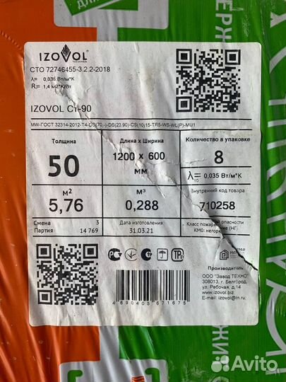 Утеплитель Izovol
