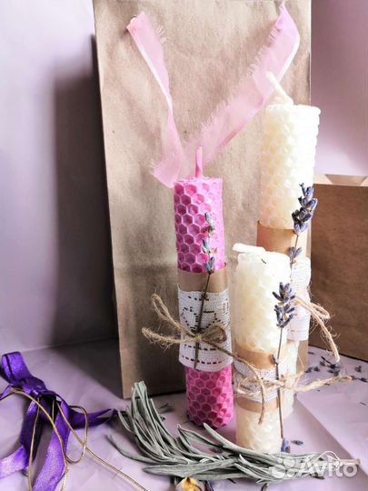 Подарок к Пасхе.Подарок ручной работы.Свечи вощина
