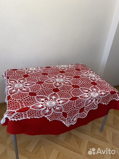 Вязанная Скатерть крючком. Ажурная скатерть