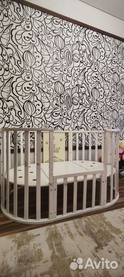 Детская кроватка трансформер с маятником