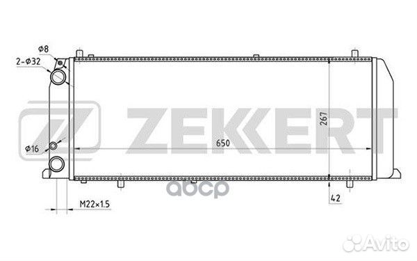 Радиатор охл. дв. Audi 100 III 82- mk-1020 Zekkert
