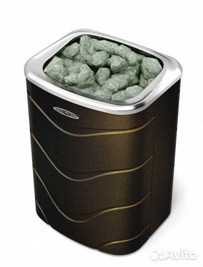 Печь Примавольта 9кВт черная бронза