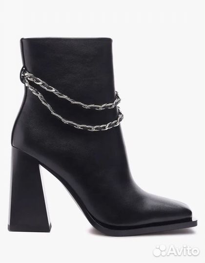 Ботильоны на высоком толстом каблуке