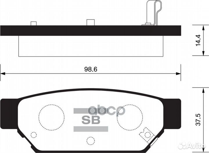 Колодки торм.зад. SP2105R Sangsin brake