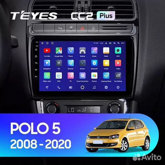 Магнитола Teyes Volkswagen Polo 2008-2020 Андроид