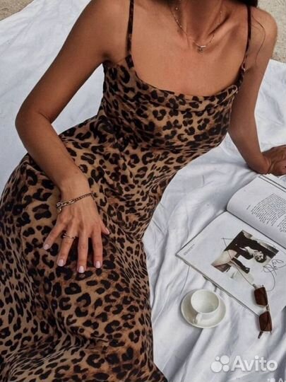 Леопардовое платье женское