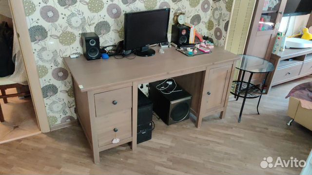 Hemnes хемнэс стол с 2 ящиками