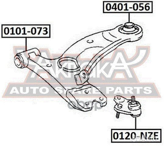 Опора шаровая перед прав/лев toyota/ corolla